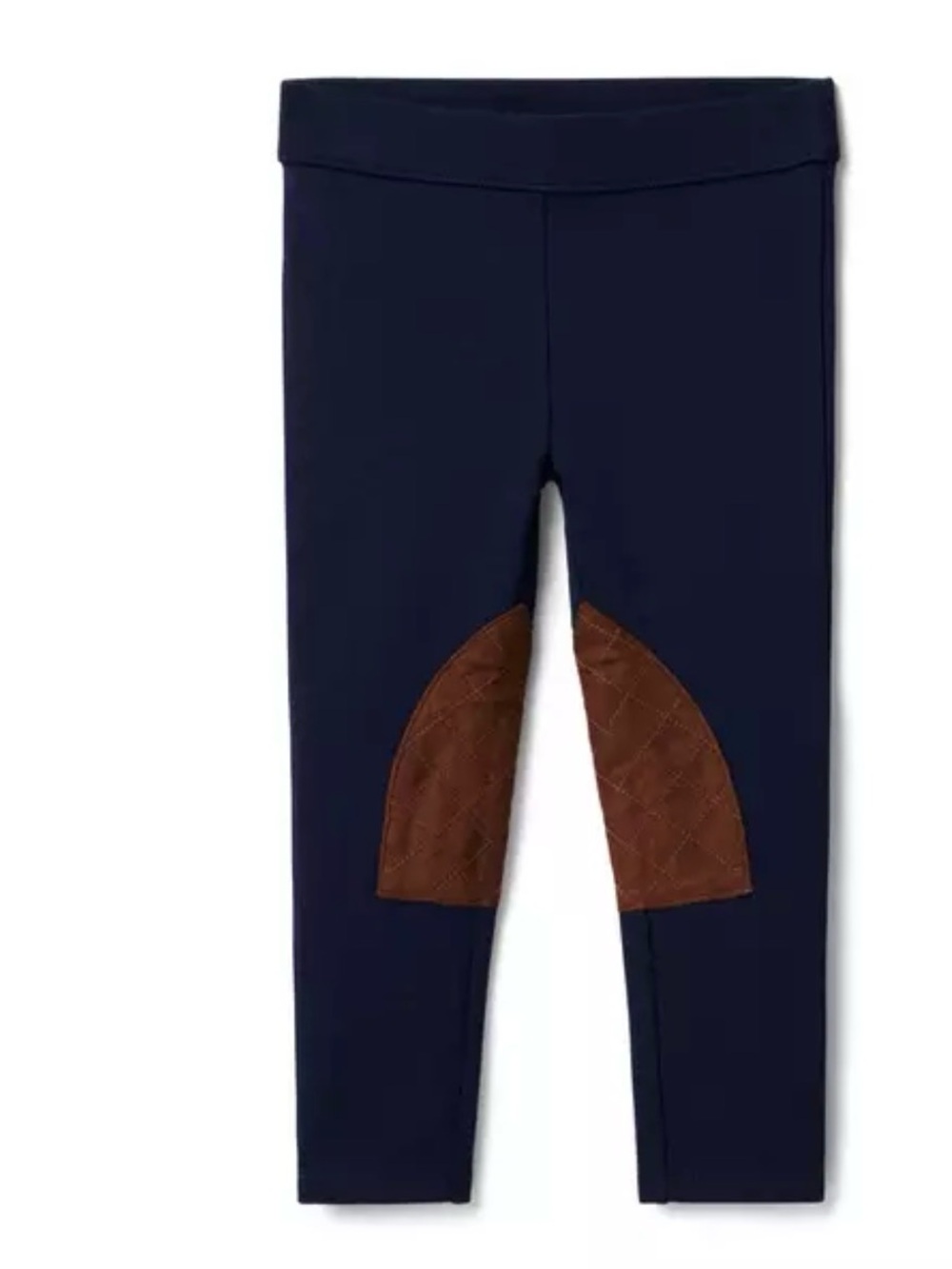 Kids Navy Riding Leggings with Brown Knee Patches The Riding Pant